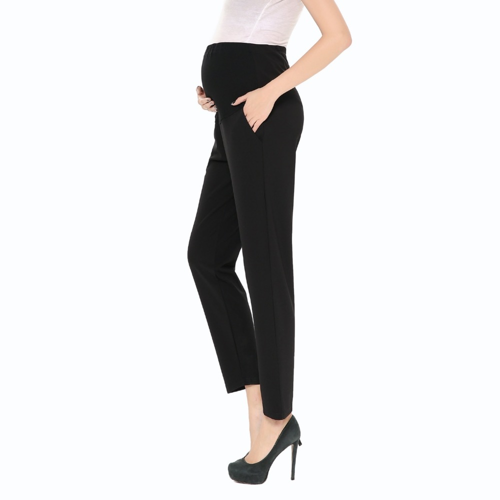 From Belly to Baby Alina Mae Maternity Ankle Pants Black Size Large NWOT